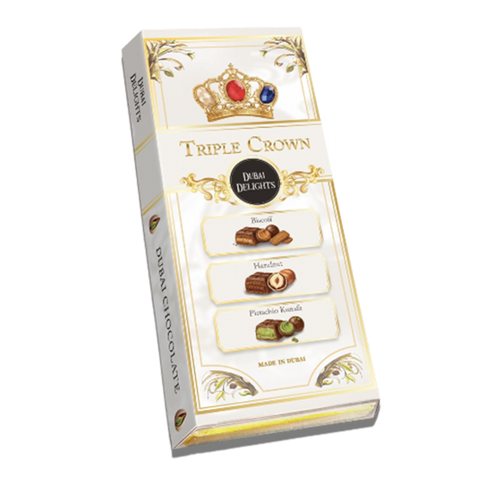 Dubai Delights | 200g Triple Crown Bar | 3 Flavors, 1 Bar